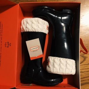 Original Kids Gloss Black Hunter Boots (Size 4 US)